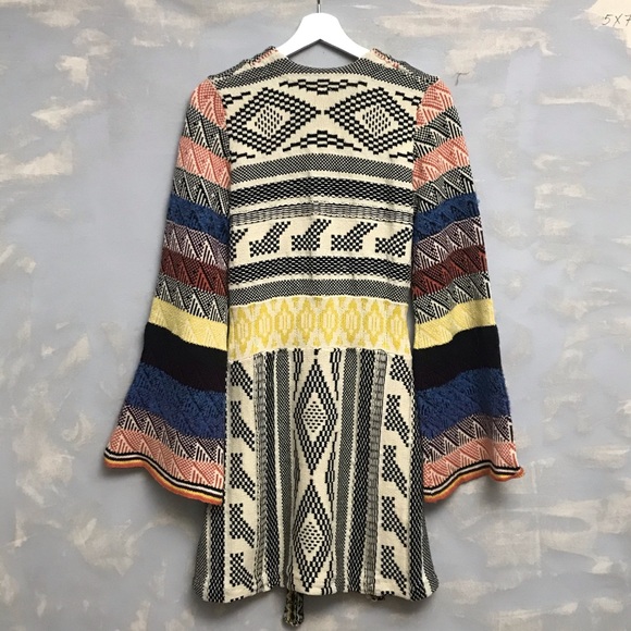 Free People Knit Patchwork Sweater Dress S M XXS - Picture 8 of 8